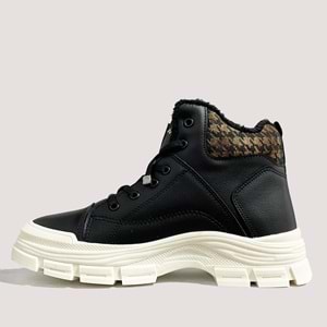 Kadın Casual Bot 2245 - Siyah-Beyaz - 38