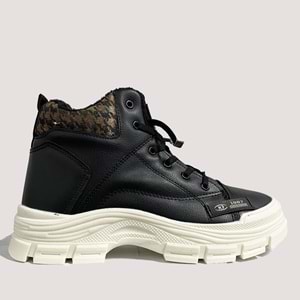 Kadın Casual Bot 2245 - Siyah-Beyaz - 40