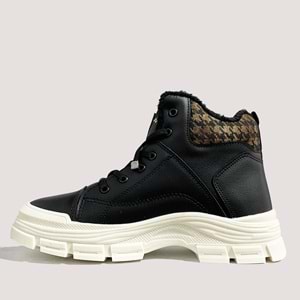 Kadın Casual Bot 2245 - Siyah-Beyaz - 40