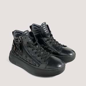 Erkek Deri Casual Bot 24K540 - Siyah - 44