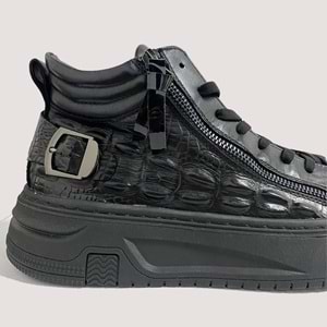 Erkek Deri Casual Bot 24K540 - Siyah - 44