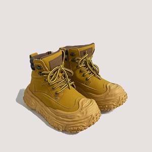 Çocuk Casual Fermuarlı Bot 24K662 - Camel - 35