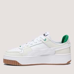 Kadın Carina Street VTG Spor Ayakkabı 392338 - Beyaz-Bej-Yeşil - 39