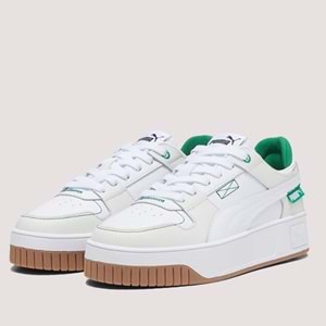 Kadın Carina Street VTG Spor Ayakkabı 392338 - Beyaz-Bej-Yeşil - 39