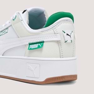 Kadın Carina Street VTG Spor Ayakkabı 392338 - Beyaz-Bej-Yeşil - 39