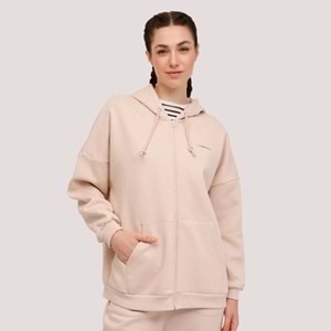 Kadın Fermuarlı Eşofman Üstü Marcia 18SSB502 - Bej - S/M