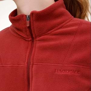 Kadın Fermuarlı Polar WB 7SN158 - Pastel Bordo - S