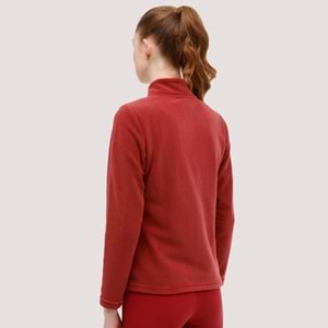 Kadın Fermuarlı Polar WB 7SN158 - Pastel Bordo - XS