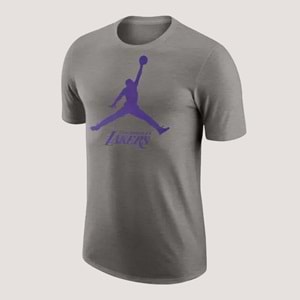 Nike Los Angeles Lakers NBA Erkek Tshirt FB9827-063 - Gri - M