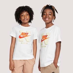 Nike Sportswear Çocuk Siyah T-Shirt FZ5125-010 - Beyaz - M