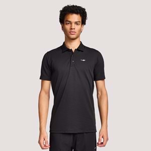 Erkek Kısa Kol Polo Yaka Tshirt 1275-25B - Siyah - XL