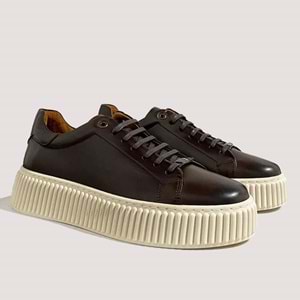 Erkek Deri Casual Ayakkabı C25002 - Kahve - 42