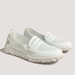 Mammamia 325 Kadın Deri Günlük Ayakkabı - Beyaz - 38