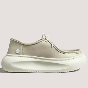 Mammamia 7035 Kadın Deri Günlük Ayakkabı - Bej - 39