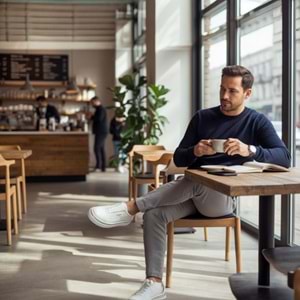 Luciano Bellini C26907 Munih Erkek Deri Casual Ayakkabı - Beyaz - 40