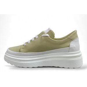 Kadın Deri Comfort Ayakkabı D25YA-3255 - Elma Yeşili - 37