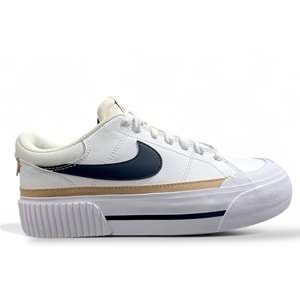 Nike Court Legacy Lift Kadın Spor Ayakkabı - Beyaz-Gold - 37,5