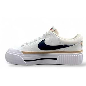 Nike Court Legacy Lift Kadın Spor Ayakkabı - Beyaz-Gold - 37,5