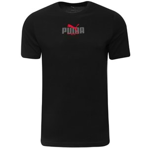 Puma Graphic Tee 688032 01 Erkek Tişört - Siyah - XL