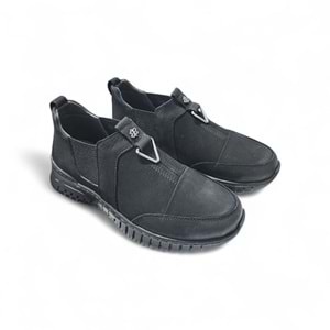 Kadın Deri Nubuk Casual Ayakkabı 1453 - Siyah - 37