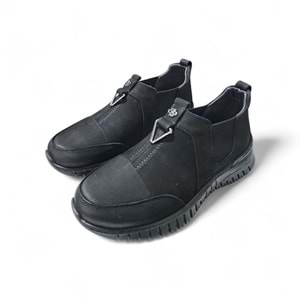 Kadın Deri Nubuk Casual Ayakkabı 1453 - Siyah - 38