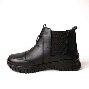 Kadın Deri Günlük Bot 1453 - Siyah - 38