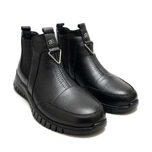 Kadın Deri Günlük Bot 1453 - Siyah - 38