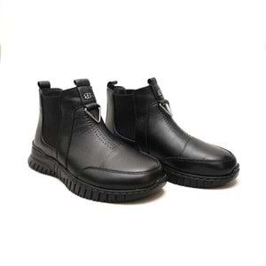 Kadın Deri Günlük Bot 1453 - Siyah - 38