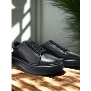 Erkek Deri Comfort Casual Ayakkabı 18661 - Siyah - 40