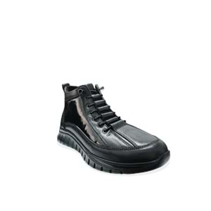 Kadın Deri Fermuarlı Casual Bot 1458 - Siyah - 38