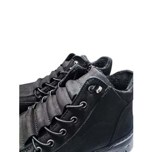 Kadın Deri Fermuarlı Casual Bot 1460 - Siyah - 39