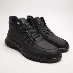 Kadın Deri Fermuarlı Casual Bot 1460 - Siyah - 39