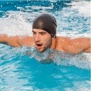 Silikon Yüzücü Bonesi YLD18 - Siyah - STANDART