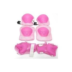 Sports Helmet Çocuk Dizlik Dirseklik Set YLD44 - Pembe - STANDART