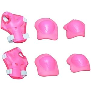 Sports Helmet Çocuk Dizlik Dirseklik Set YLD44 - Pembe - STANDART