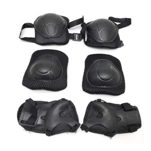 Sports Helmet Çocuk Dizlik Dirseklik Set YLD44 - Siyah - STANDART