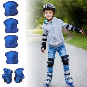 Sports Helmet Çocuk Dizlik Dirseklik Set YLD44 - Siyah - STANDART