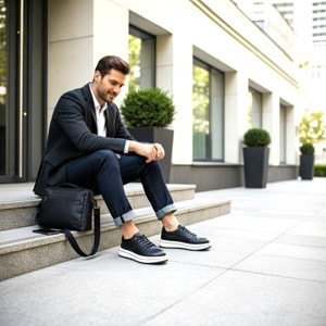 Erkek Deri Casual Ayakkabı C28511 - Siyah - 40