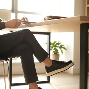 Erkek Deri Casual Ayakkabı C28511 - Siyah - 42