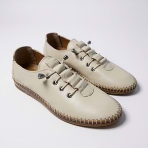 Kadın Deri Günlük Comfort Ayakkabı 1995 - Krem - 41