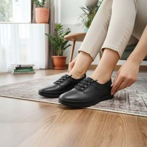 Kadın Deri Günlük Comfort Ayakkabı 2005 - Siyah - 41