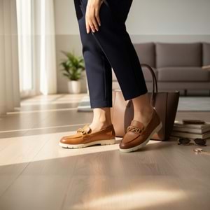 Kadın Günlük Deri Ayakkabı 207 - Taba - 40