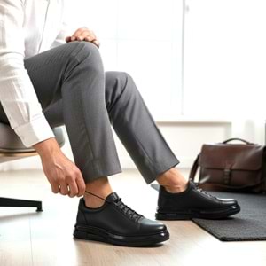 Erkek Deri Casual Ayakkabı 4242 - Siyah - 44