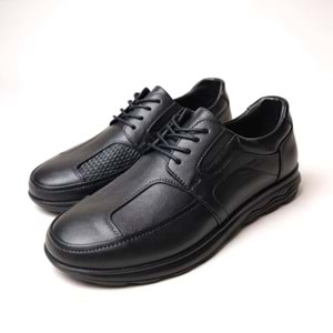 Erkek Deri Full Comfort Günlük Ayakkabı S572 - Siyah - 43