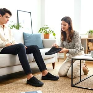 Gamelu Poem Unisex Terlik - Siyah - 37