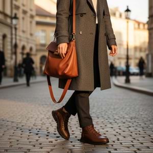 Kadın Deri Günlük Bot K1460 - Kahve - 38