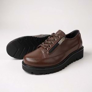 Kadın Deri Günlük Ayakkabı K5226 - Kahve - 40