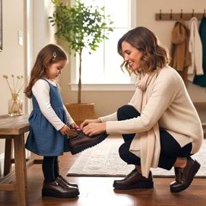 Kadın Deri Günlük Ayakkabı K5226 - Kahve - 40