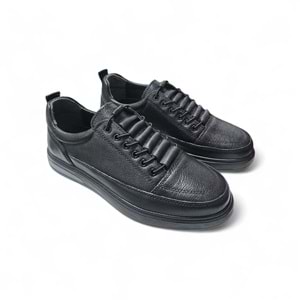 Erkek Deri Günlük Ayakkabı S5209 - Siyah - 41