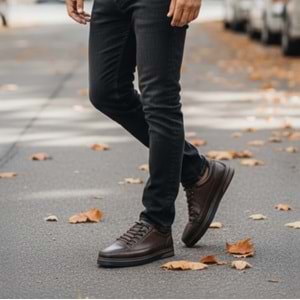 Erkek Deri Günlük Ayakkabı K5209 - Kahve - 41